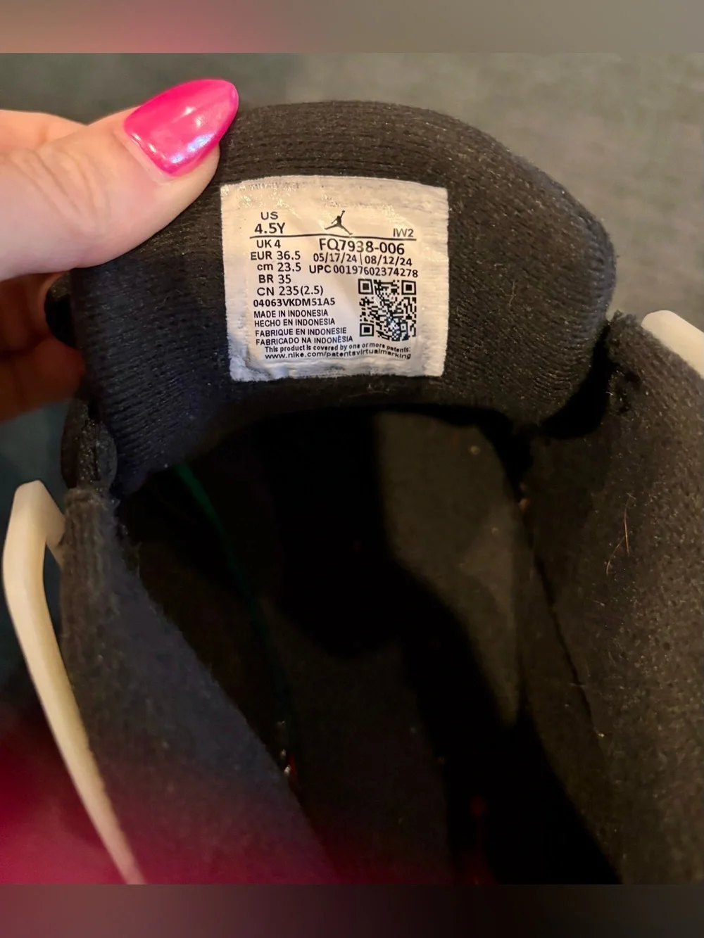 Jordan Kids Black and White Sneakers